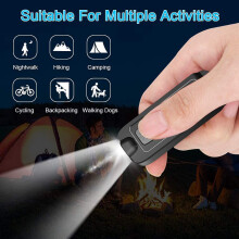 Sicher PersöNlicher Alarm Seil Alarm Selbst Verteidigung SchlüSselanhäNger 130DB Sicherheit Alarm mit LED Taschenlampen für Frauen (Schwarz)