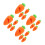 16Stk Spillstopper Silikon Deckelhalter Für Töpfe Orange 1