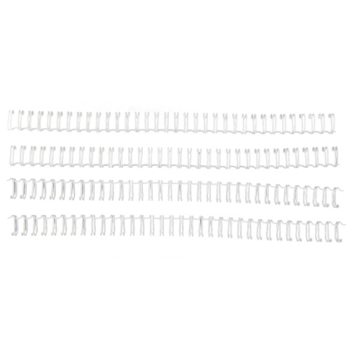 100 White Double Loop Wire Spines 60 Sht
