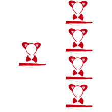 5Sets Rotes Tierkostüm Zubehör Set Aus Plüsch Mit Kopfband Und