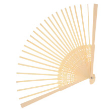 4Pcs Japanese Style DIY Fan Frames Bamboo Foldable Light Yellow Kit