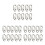 30Pcs Multipurpose Stainless Steel Spring Hook Carabiner Buckle Silver 1