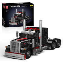 Mould King 10037 - Juego de construcción de grúa de alta resistencia, remolque de carretera, bloques