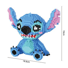 Figura de Lilo & Stitch con guitarra de 18,5 cm, modelo 3D, ideal para niños, minibloques de juguete