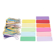 Colorful Tassel Bookmarks 120 Set Blank Cardstock for Scrapbooking & DIY Crafts