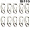 30Pcs Multipurpose Stainless Steel Spring Hook Carabiner Buckle Silver 2