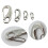 30Pcs Multipurpose Stainless Steel Spring Hook Carabiner Buckle Silver 3