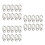 30Pcs Multipurpose Stainless Steel Spring Hook Carabiner Buckle Silver 5