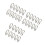 30Pcs Multipurpose Stainless Steel Spring Hook Carabiner Buckle Silver 6