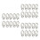 30Pcs Multipurpose Stainless Steel Spring Hook Carabiner Buckle Silver 7