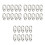 30Pcs Multipurpose Stainless Steel Spring Hook Carabiner Buckle Silver 9