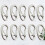 30Pcs Multipurpose Stainless Steel Spring Hook Carabiner Buckle Silver 10