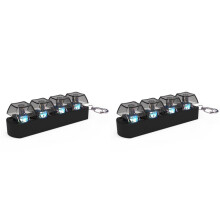 2X 4Keys Tastiera Tasti Giocattolo Antistress DIY Tasti Giocattolo Tastiera Tasti Pulsante Dito Fidget Dito Tasti B