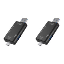2X Lecteur de Carte Micro- OTG TF Type C Adaptateur Type C Vers USB OTG 6 en 1 Carte TF USB Lecteur de Carte Flash USB B