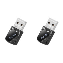 2X AX900 USB WiFi 6 5.4 Adapter 2 in 1 Dongle Dual Band 2.4G 5GHz Network Wireless Receiver Free Driver