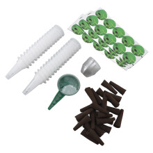 Hydroponic Pods Kit with 30 Baskets, Domes, Sponges & Dispenser