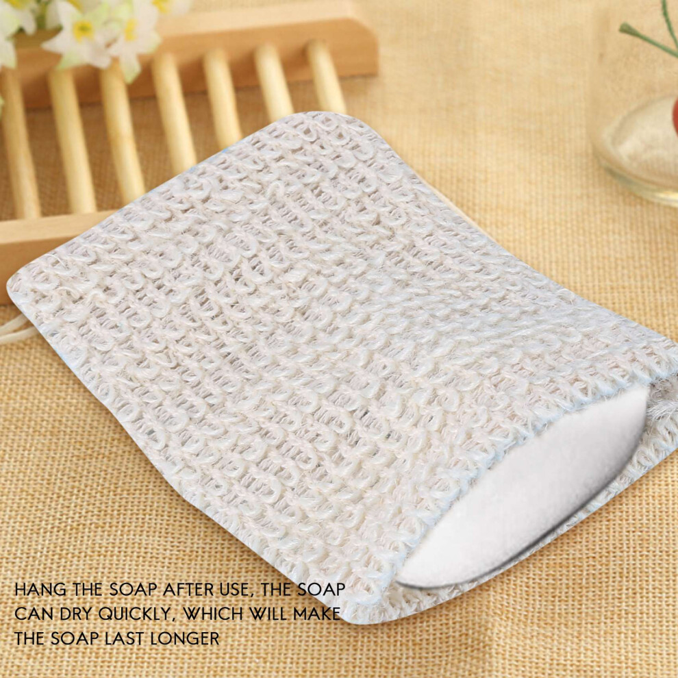 Shower Bath Sisal SoAP Bag Natural Sisal SoAP Bag Exfoliating SoAP SaVER PouCH Holder 36Pcs
