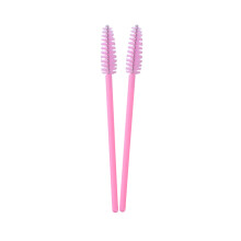 200Pcs Pink Eyelash Brush Mascara Wands Disposable for Lash Separation