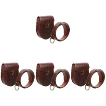 4Sets Renaissance Gürtel & Wikinger Beutel PU-Leder Für