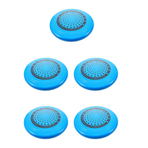 5Pcs Blue Pe Sport Disc Set Accurate Flight for Beach and Pool Play