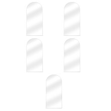 5Pcs Acrylic Wall Mirror Irregular DIY Home Makeup Mirror Transparent