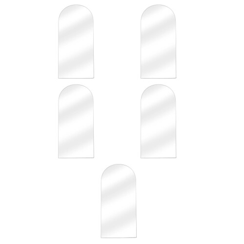 5Pcs Acrylic Wall Mirror Irregular DIY Home Makeup Mirror Transparent