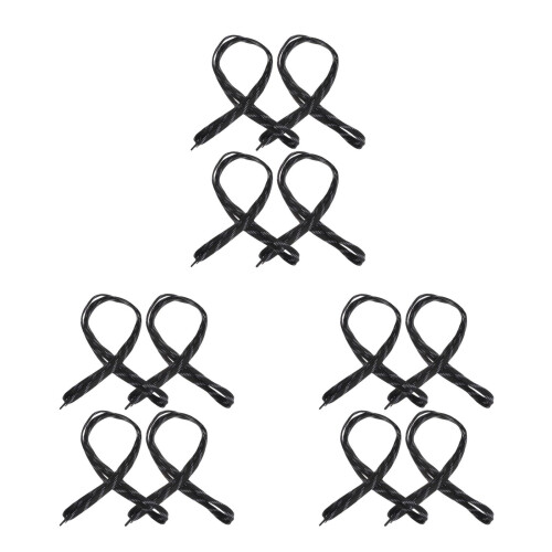 6Paare Robuste Schwarze Schnürsenkel Polyester Für Hockeyschuhe