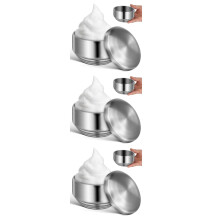 3Stk Kleine Metall Rasier-Schalen Aus Mit Deckel Für Männer
