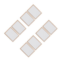 8Pcs DIY Wooden Paper Making Frames Beige Durable Double-Layer Screens