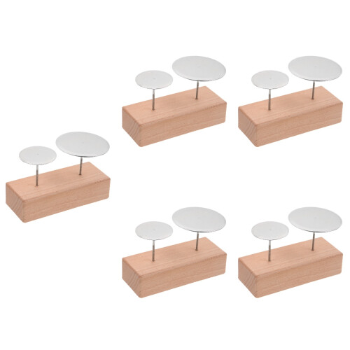 5Sets Mehrfarbiger Holz-Blumen-Nagelhalter Backzubehör Langlebig
