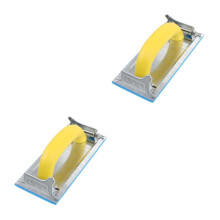 2Stk Ergonomischer Handschleifer Metall Kunststoff Gelb
