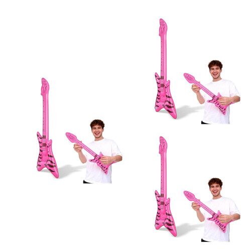 3Pcs Multi-Color PVC Inflatable Guitar Models Party Decorations