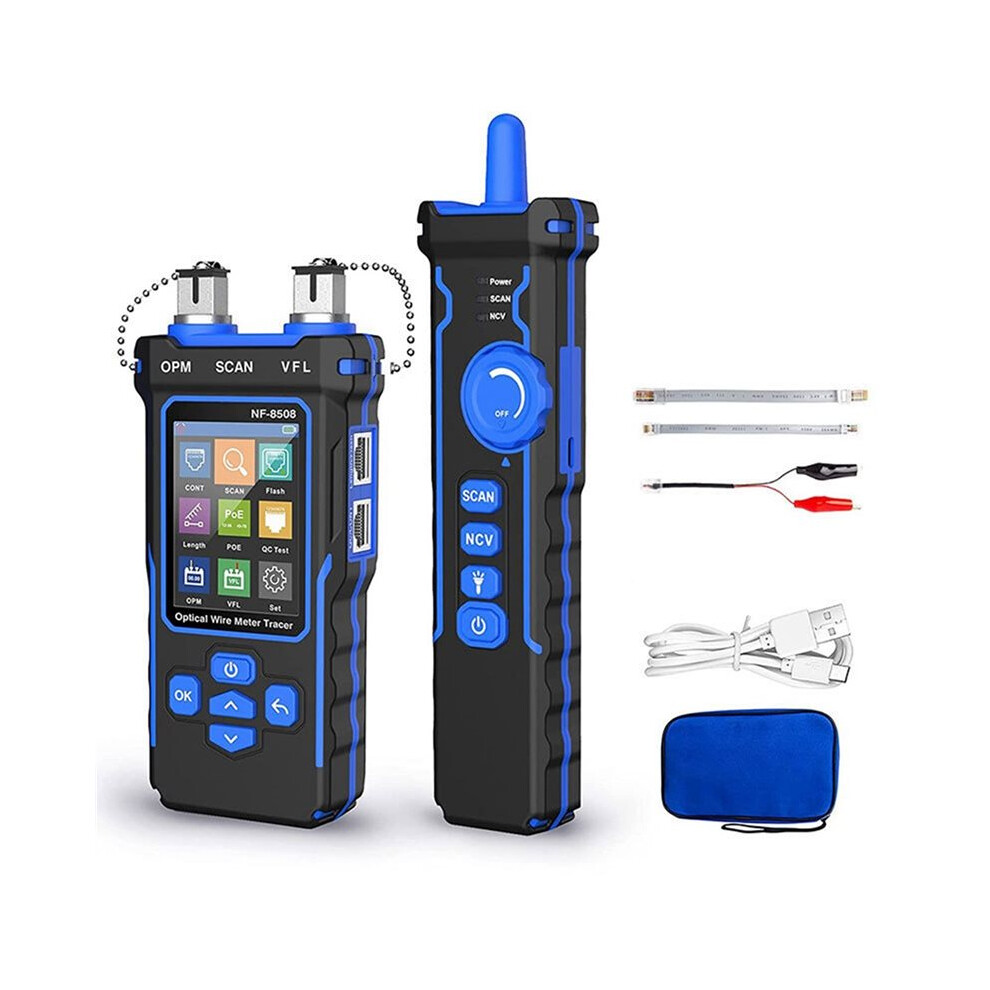 Noyafa Nf-8508 Network Cable Tester Rechargeable Network Finder Wire Tracker Tester Poe Checker Optical Wire Meter 6033107806125