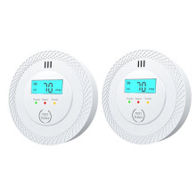 Carbon Monoxide Detector LCD Digital Display Security Protection Gas Detector 2 Pcs
