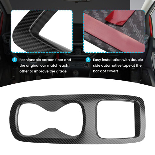 For ID.3 ID.4 Carbon Fiber Car Center Console Cup Holder Panel Frame Decorative Accessories 1