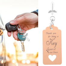 20Pcs Thank You Gift Angel Keychains Wedding Favors Guardian Angel for Christening Baby Shower Birthday Giveaway