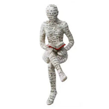 Reading Woman Figurine Pulp Woman Reading Bookshelf Decor Reading Woman Sculpture Ornament for Livingroom Bookshelf (05)