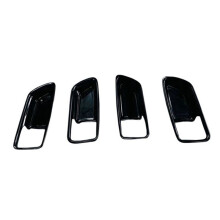 Car Black Interior Door Handle Bowl Panel Decoration Cover Trim for 2021 2022 RHD Handle Trim