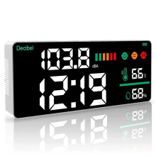 4-in-1 Digital Decibel Meter Wall Hanging Sound Level Noise Meter 30-130dB Range 11 Inch Large LED Display