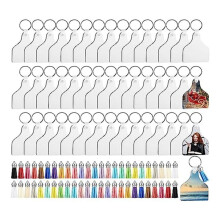 200 Pz Mucca Ear Tag Sublimazione Portachiavi Vuoti Bulk per Aggiungere le Tue Foto, Loghi, Citazioni Preferiti