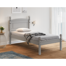 Corona Grey Wax 3'0" Single Low End Bed Frame Pine
