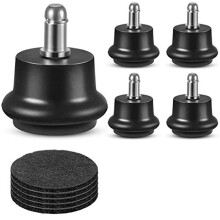Bell Glides Replacement Office Chair Swivel Caster Wheels to Fixed Stationary Castors,Separate Self Adhesive Pads