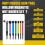 6 PCS Hollow Nut Driver Set, Magnetic Nut Driver Set, Hollow Shaft Nut Driver Set, SAE, Color Coded, Hex Sizes 5