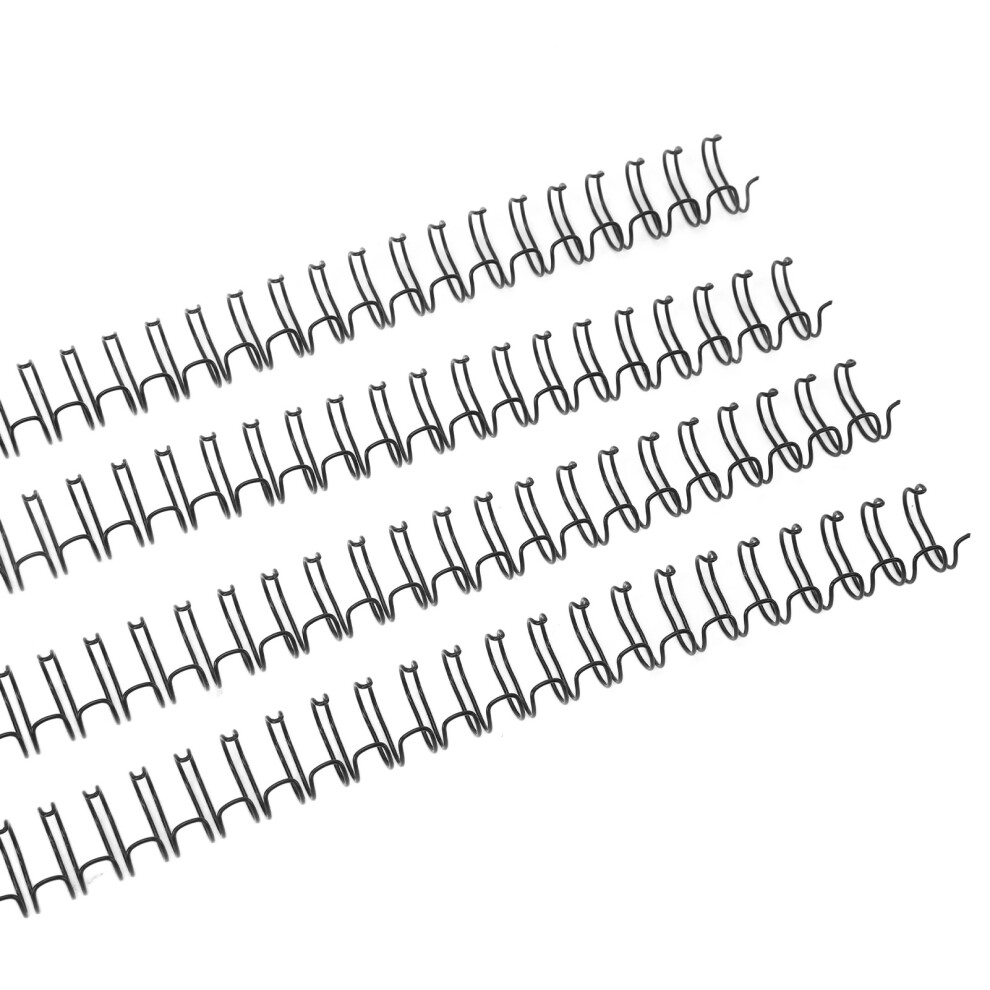 100Pcs Double Loop Binding 9.5mm Black