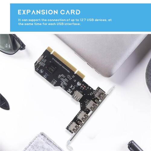 Scheda di Espansione USB 2.0 Scheda di Espansione per Chip PCI a 5 USB 2.0 1