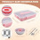 5 Compartments Lunch Box Stainless Steel Leak-Proof Large Bento Boxes Soup Container School Dinnerware() 7