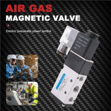Pneumatisches Elektro Magnet Ventil 5 Wege 2 Wege Steuerung Luft Gas Magnet Ventil 220 V Spulen Volt 8 Mm Schlauch Anschluss