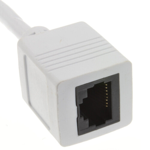 kenable Network CAT6 UTP Ethernet RJ45 Extension Male/Female Cable White  1m 1