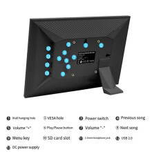 8In Screen Digital Photo Frame LED Backlight HD IPS 1280x800 Electronic Album Picture Music Movie Full Function US Plug A