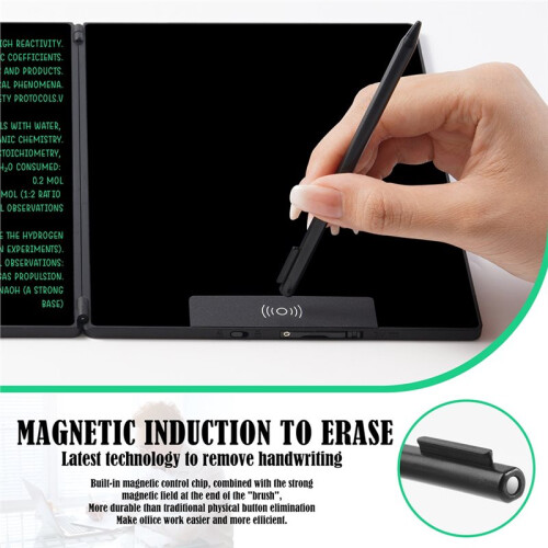 14.3-Inch Folding LCD Handwriting Writing Tablet with Split Screen Erasable Electronic Drawing Board and Note Book 2